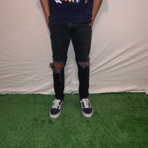 Black Abercrombie & Fitch Super Slim Jeans Black